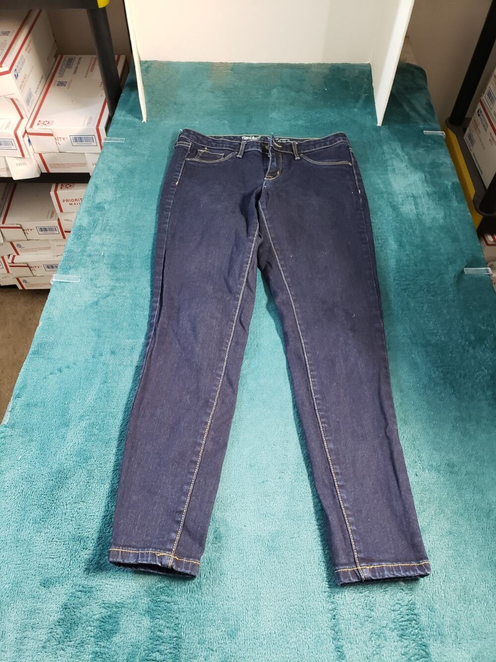 Mossimo Jeans Size 6 Short Women Blue Pants Stretch Ladies Mid Rise Jegging